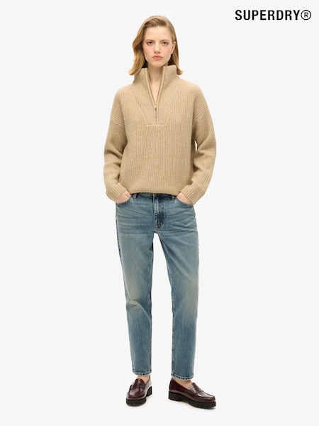 Superdry Logan Vintage Dark Blue Vintage Mid Rise Slim Jeans (E30915) | €49