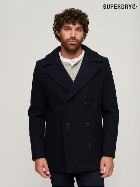 Superdry Eclipse Navy Merchant Wool Peacoat (E30918) | €186