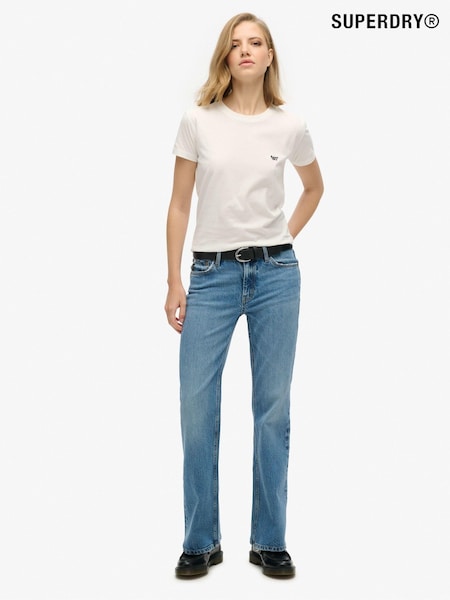 Superdry Beecher Mid Washed Blue Vintage Mid Rise Slim Flare Jeans (E30926) | €49