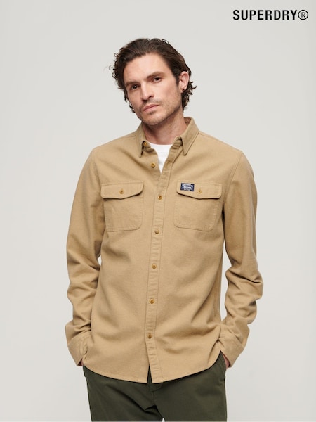 Gresie maro - Superdry 100% Cotton Trailsman Flannel Cămăși (E30944) | 233 LEI
