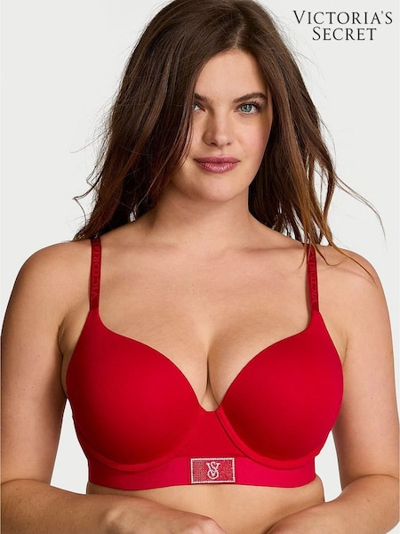 Victoria's Secret Lipstick Red Push Up Shine Patch Bra (E31158) | €45