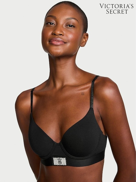 Victoria's Secret Black Lightly Lined Demi Shine Patch Bra (E31167) | €45