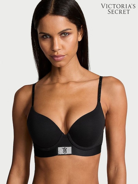 Victoria's Secret Black Push Up Shine Patch Bra (E31178) | €45