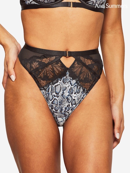 Ann Summers Grey Animal Rapturous High Waist Brazilian Briefs (E31294) | AED30