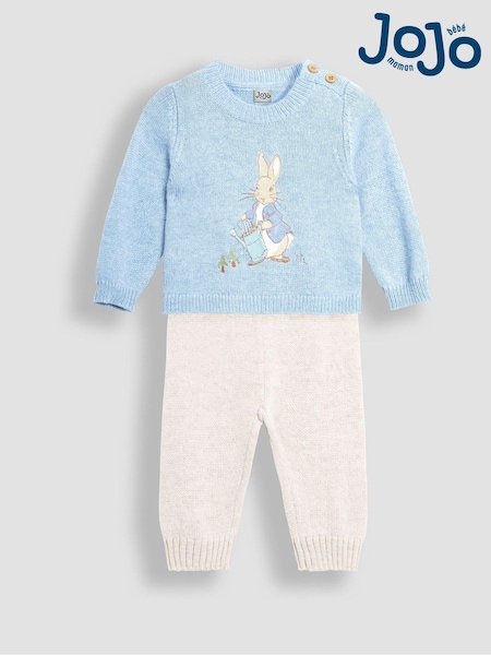 JoJo Maman Bébé Blue Peter Rabbit Appliqué Sweatshirt & Trouser Set (E31332) | €54