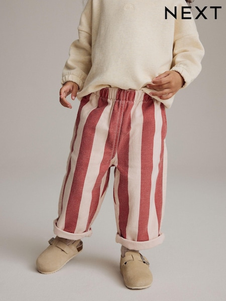 Vaaleanpunainen - Stripe 100% Cotton Trousers (3mths-7yrs) (E31339) | €23 - €26