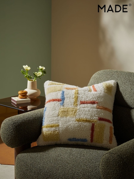MADE.COM Cream Max Tufted Berber Cushion (E31409) | €34