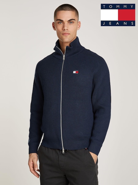 Tommy Jeans Blue Relaxed Zip Sweater (E31462) | €60