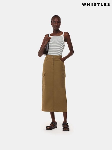 Whistles Straight Neck Stripe White Vest (E31698) | €24
