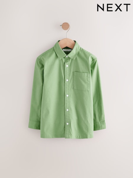 Green Relaxed Fit Long Sleeve Oxford Shirt (3-16yrs) (E31735) | €15 - €21.50