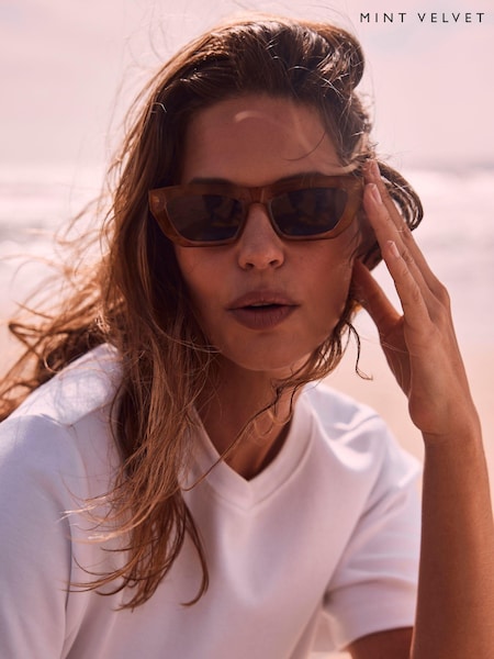 Galben - Mint Velvet Rectangular Sunglasses (E31769) | 335 LEI