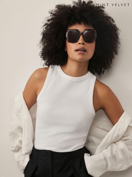 Mint Velvet Brown Oversized Sunglasses (E31770) | SGD 87