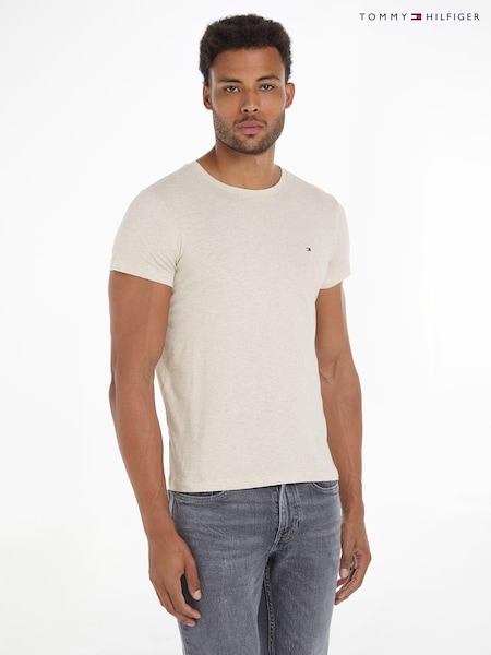 Tommy Hilfiger White Slim Fit Core Stretch Crew Neck T-Shirt (E31857) | 99 QAR