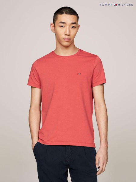 Tommy Hilfiger Red Slim Fit Core Stretch Crew Neck T-Shirt (E31868) | 99 QAR