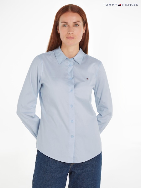 Tommy Hilfiger Blue Regular Fit Stretch Oxford Shirt (E31955) | €84