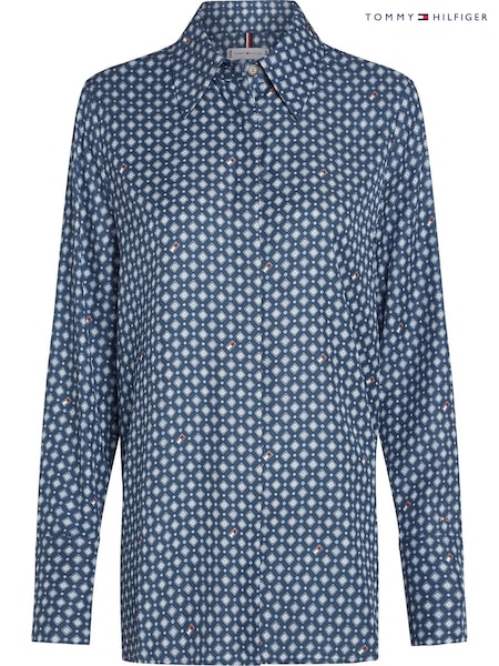 Tommy Hilfiger Blue Regular Fit Foulard Shirt (E31963) | €84