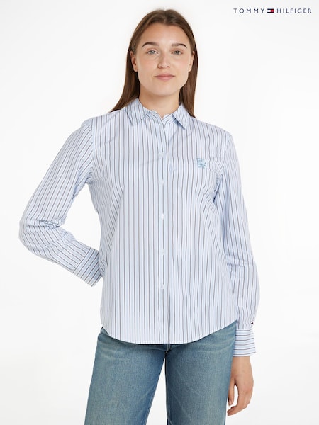Tommy Hilfiger Blue Regular Fit Stripe Shirt (E31975) | €54