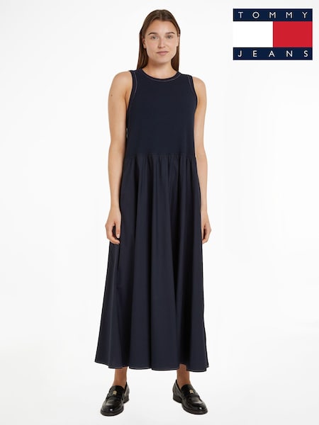 Albastru - Rochie Tommy Hilfiger Ribbed Global Mix (E31989) | 585 LEI