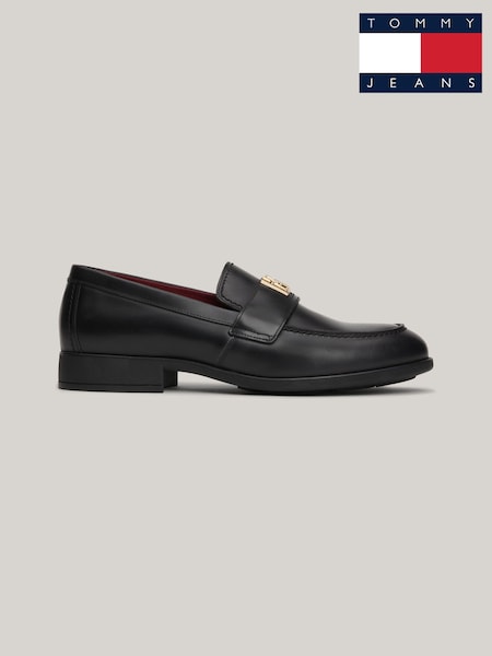 Tommy Hilfiger Black Leather Classic Loafers (E32084) | €107