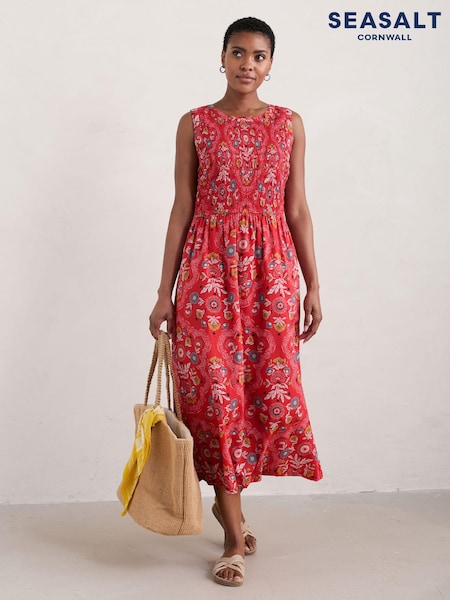 Seasalt Cornwall Red Sleeveless Meadowsweet Dress (E32242) | €102