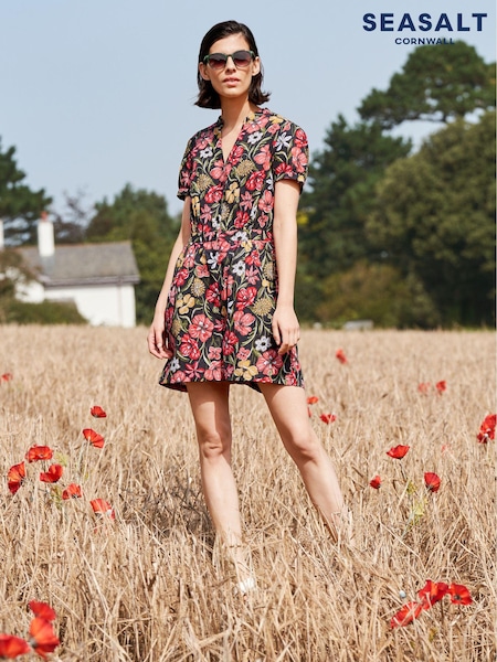 Seasalt Cornwall Multi Stars Align Cotton Linen Playsuit (E32244) | 27 €