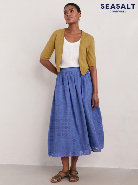 Желтый - Seasalt Cornwall Tamsyn V-Neck Jersey Midi Dress (E32255) | €34