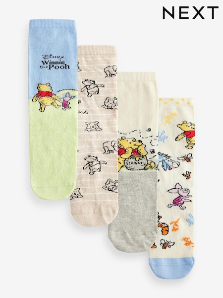 Blue / Green Winnie The Pooh Ankle Socks 4 Pack (E32535) | €17.50