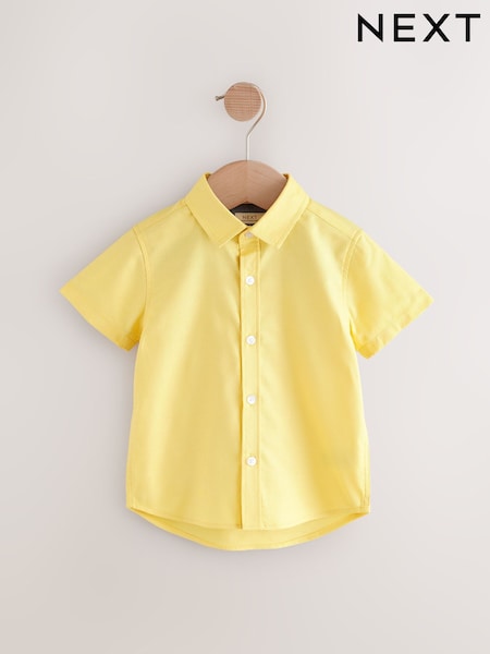 Keltainen - Short Sleeve Oxford Shirt (3mths-7yrs) (E32591) | €14 - €17