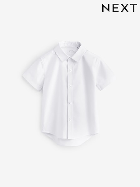 Simple albe - Short Sleeve Oxford Shirt (3mths-7yrs) (E32648) | 67 LEI - 82 LEI