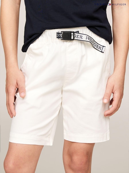 Alb - Tommy Hilfiger Croială clasică Tapered Pantaloni scurți chino (E32741) | 208 LEI - 229 LEI