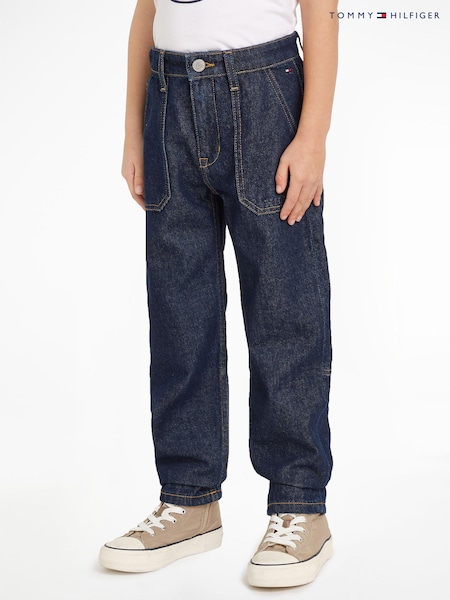 Tommy Hilfiger Black Skater Rinse Washed Cargo 100% Cotton Jeans (E32744) | €35 - €42