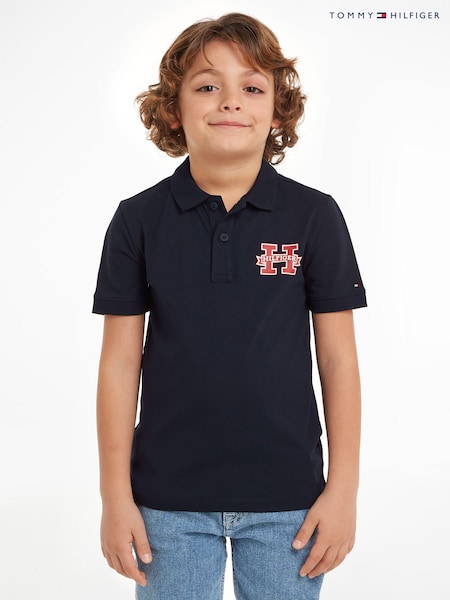 Tommy Hilfiger Blue Regular Fit Short Sleeved 100% Cotton Polo Shirt (E32760) | €19 - €23