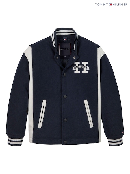 Tommy Hilfiger Blue Padded Bomber Jacket (E32765) | LEI 501 - LEI 585