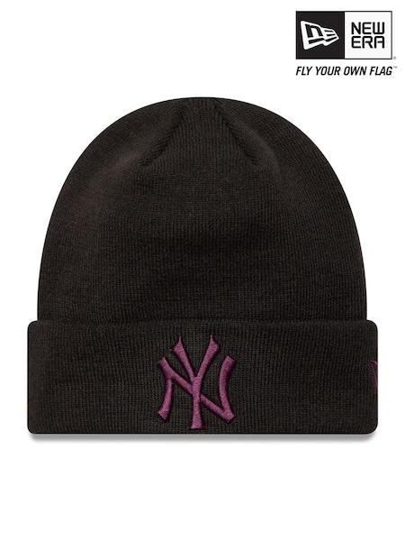 New Era Mens New York Yankees League Essential Cuff Knit Black Beanie (E32826) | 37 €