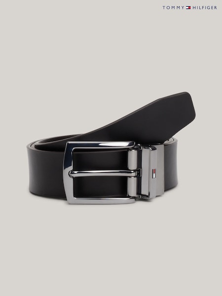 שחור - Tommy Hilfiger Denton Reversible 3.5cm Belt (E32976) | ‏302‏₪
