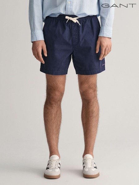 GANT Blue Cotton Drawcord Shorts (E33084) | €59