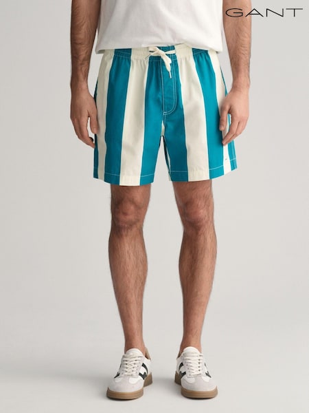 GANT Green Striped Drawcord Shorts (E33095) | €56