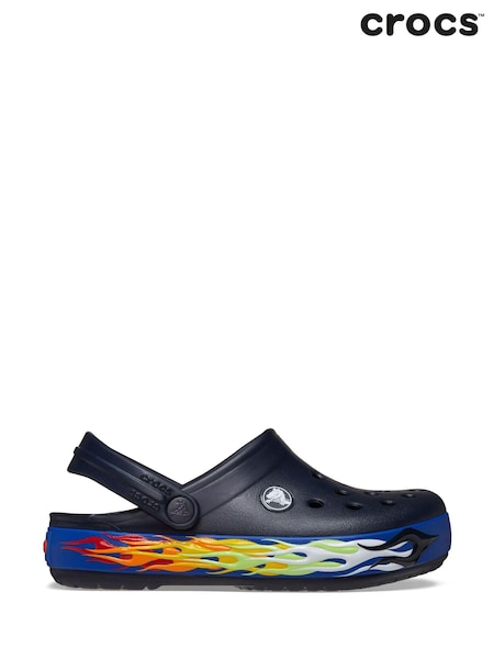 Crocs Black Flame Crocband Kids Clogs (E33159) | AED116