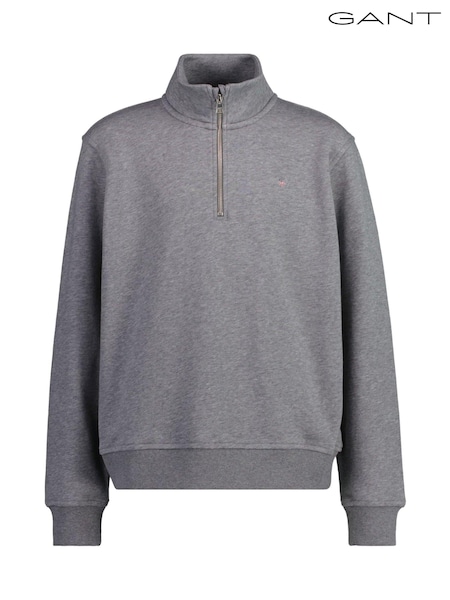 GANT Grey Teens Shield Half Zip Sweatshirt (E33175) | €54