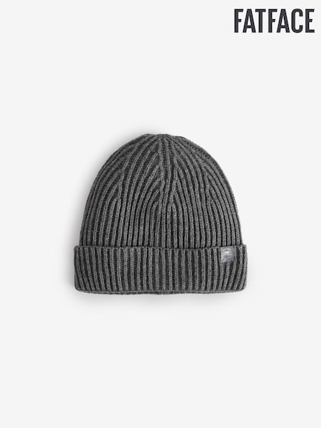 FatFace Charcoal Grey Plaited Beanie (E33201) | €15.50