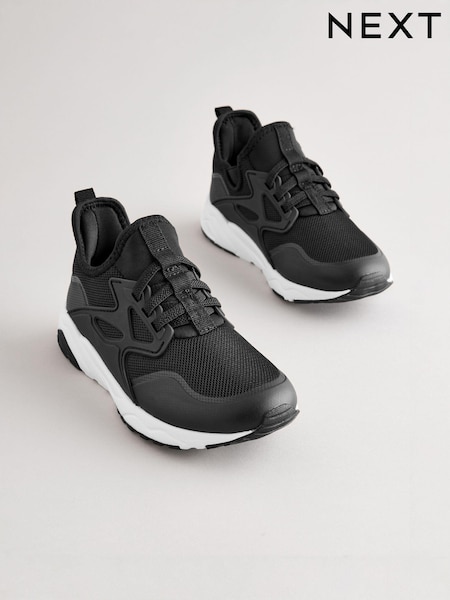 Black Elastic Lace Trainers (E33221) | kr384 - kr535