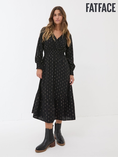 FatFace Black Rosie Midi Dress (E33224) | €55