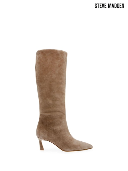 Piele întoarsă havan - Cizme până la genunchi Steve Madden Lavan (E33275) | 835 LEI