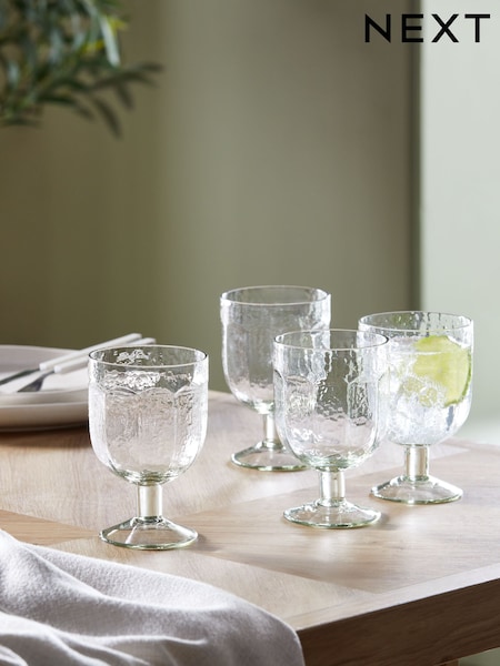 Set of 4 Green Bronx Tinted Wine Glasses (E33344) | €33