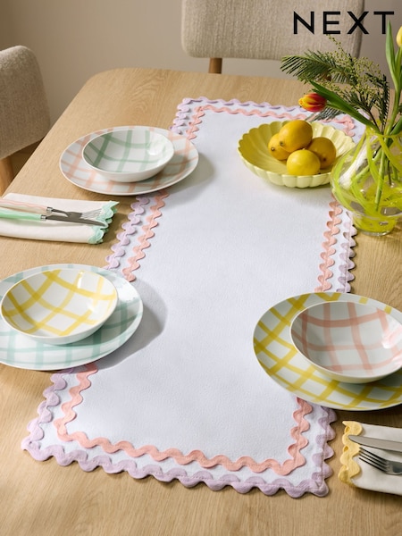 Purple Wiggle Trim Kitchen Table Runner (E33346) | €25