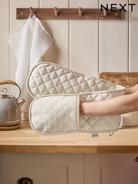 Natural Bronx Stripe Double Oven Glove (E33360) | OMR6