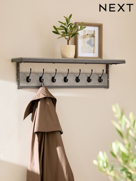 Grey Medium Concrete Coat Hooks (E33412) | €53