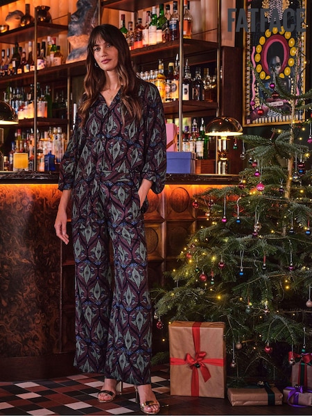 FatFace Ines Multi Dec Leaf Trousers (E33528) | €42