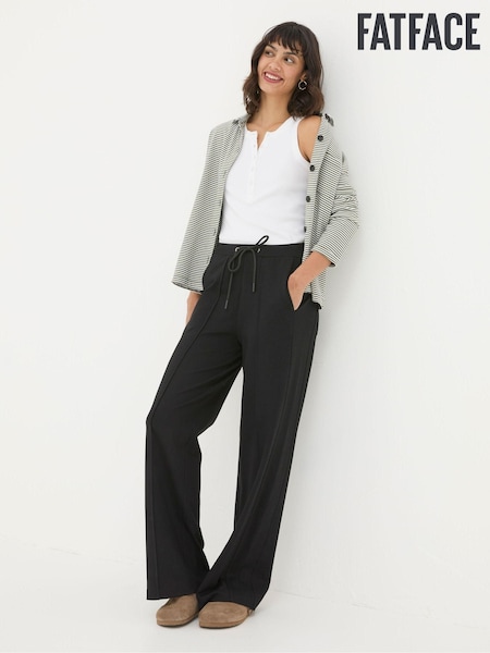FatFace Black Ely Wide Leg Trousers (E33533) | €33