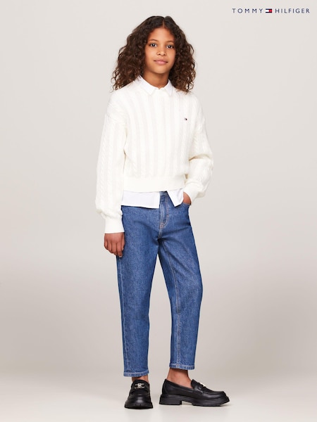 Tommy Hilfiger Blue Tapered Salt And Pepper Jeans (E33560) | AED131 - AED160